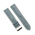 thumbnail image 1 of 20mm Steel Contrast Stitching Genuine Leather Watch Band, 1 of 1