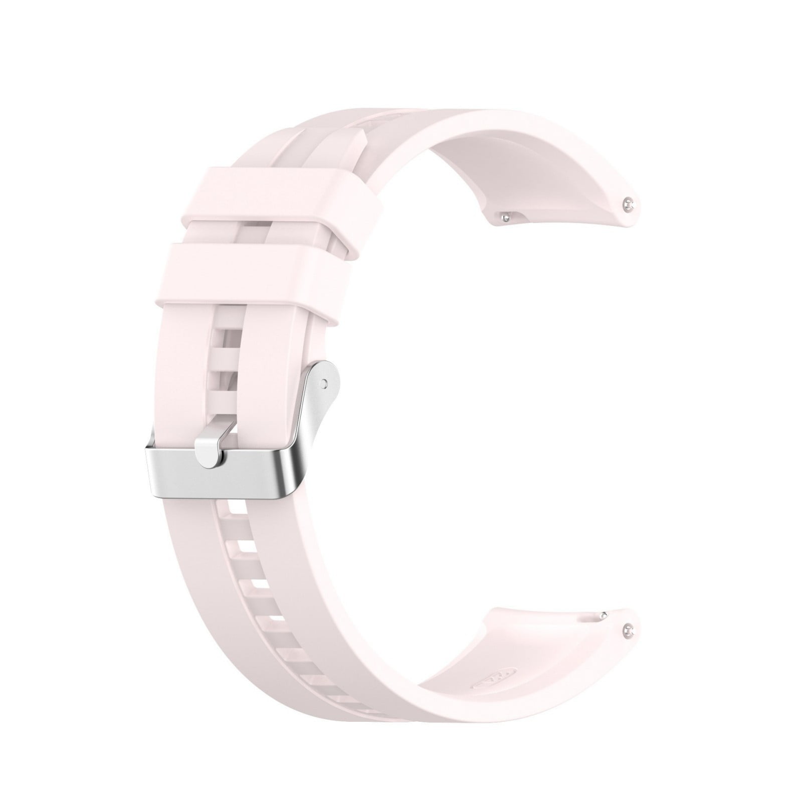 20mm Universal Silver Buckle Silicone Watch Strap Compatible Design