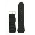 thumbnail image 1 of 20mm Watch Band Silicon Rubber Black Strap Waterproof Stainless Buckle, 1 of 2