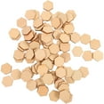 thumbnail image 1 of 20mm Wooden Hexagon Pieces Unfinished Wood Chips Ornaments for DIY Crafts, 1 of 5