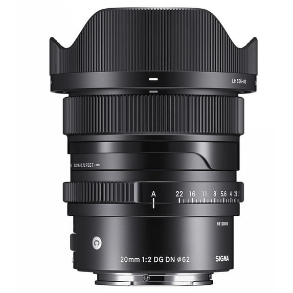 20mm f/2 DG DN Contemporary Lens for Sony E, Bundle with Vanguard VEO 2 GO 235CB Travel Tripod and Ball Head, 62mm Filter Kit, Cleaning Kit