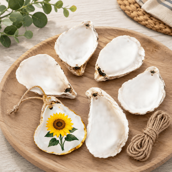 20oyster Shells For Crafts 5"-6" Large With Drilled Holes