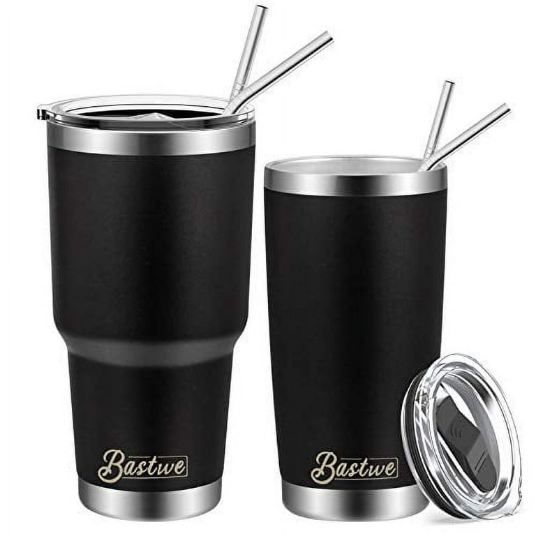 DUPE 40 oz Tumbler with Handle & Straw Lid, Stainless Steel  Insulated Travel Mug for Hot & Cold Beverages, Double Wall Vacuum Sealed  Cup, Christmas Gifts for Women & Men