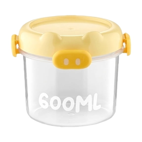 20oz Airtight Food Storage Container, Clear Kitchen Canister for Grains Snacks Tea, Space Saving Pantry Organizer Jar with Secure Sealing Lid, Clear