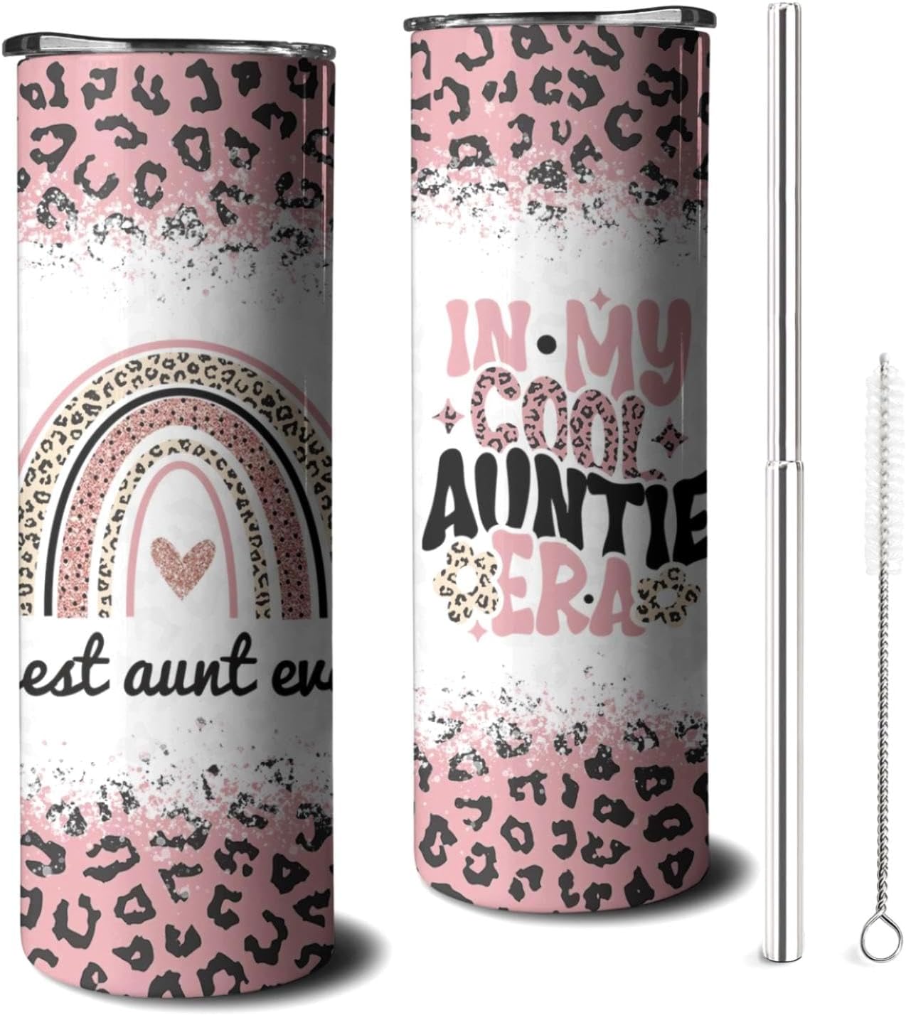 20oz Aunt Skinny Tumbler With Straw and Lid, Best Aunt Ever Tumbler ...