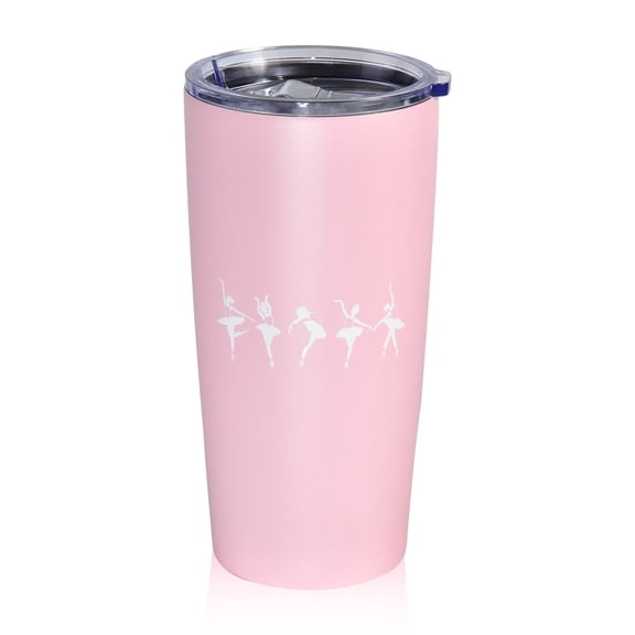20oz ballet tumbler Ballerina stainless steel vacuum insulated mug with 2 stainless steel straw Dance lover Gifts for Women Pink
