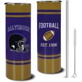 thumbnail image 1 of 20oz Baltimore City Classcial Stainless Steel Tumbler Travel Mug for Men Women Sports Tumbler Keeps Drinks Cold & Hot Gift for Football Fans, 1 of 6