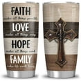 thumbnail image 1 of 20oz Birthday Gifts for Women, Mom, Friend - Christian Gifts Religious Gifts For Women Faith Hope Love Family Tumbler Cup with Lid, Double Wall Vacuum Sporty Insulated Travel Coffee Mug, 1 of 2
