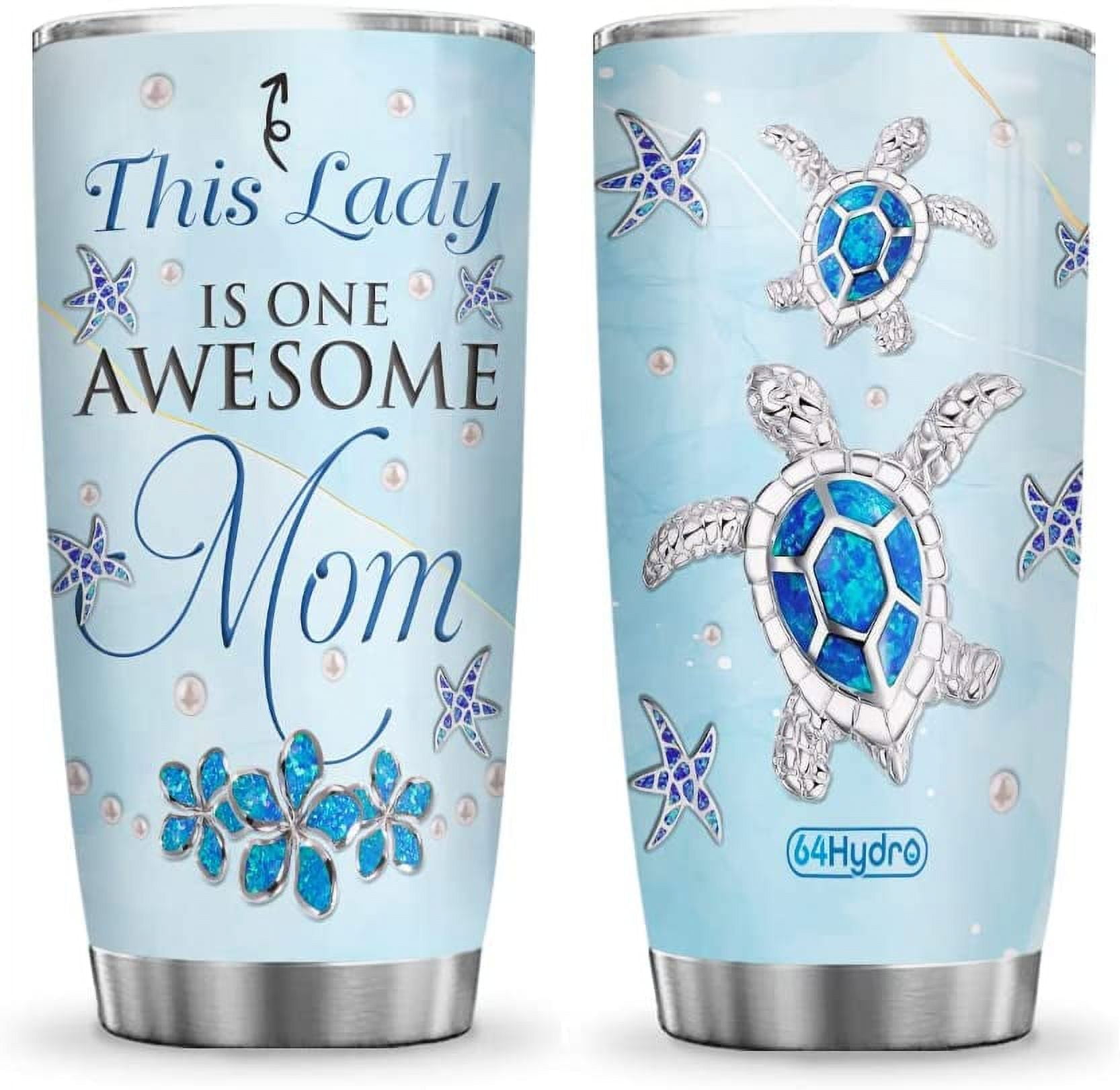 20oz Birthday Gifts for Women, Mom, Friend Gifts for Women Birthday Unique  Inspirational Gifts Turtle Mom Tumbler Cup with Lid, Double Wall Vacuum  Insulated Travel Coffee Mug 