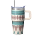 thumbnail image 1 of 20oz Bohemian Tumbler with Lids & Straws, Stainless Steel Insulated Travel Coffee Mug, Double Wall Vacuum Cup, Leakproof for Drinks, 1 of 5
