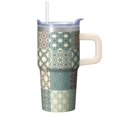 thumbnail image 1 of 20oz Boho Stainless Steel Mug with Lid & Straw - Double Wall Vacuum Insulated Travel Tumbler, Leakproof Thermal Coffee Cup, 1 of 5