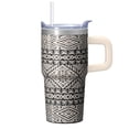 thumbnail image 1 of 20oz Boho Travel Coffee Mug with Lids and Straws, Stainless Steel Insulated Tumbler, Double Wall Vacuum Leakproof Bohemian Design, 1 of 5