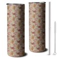 thumbnail image 1 of 20oz Brown Christmas Gingerbread and Drink Pattern Skinny Tumblers Stainless Steel Tumbler with Lid and Straw,Vacuum Insulated Double Wall Travel Tumbler Cups with Cleaning Brush for Coffee,Tea, 1 of 6