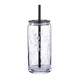 thumbnail image 1 of 20oz Can Shaped Glass Tumbler Cup With Straw, Clear Iced Coffee Drinking Glass Cup, Reusable Beverage Glass for Juice Soda Water, Home Kitchen Party Daily Use, 1 of 6