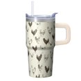 thumbnail image 1 of 20oz Chicken Lover Tumbler with Handle Top Birthday Christmas Gift for Chicken Fans Women Men Insulated Travel Mug Fits Car Cup Holders Durable Build Hot Tea Cold Soda On the Go Office Use, 1 of 6