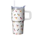 thumbnail image 1 of 20oz Chicken Pattern Tumbler with Handle Charming Birthday Christmas Gift for Chicken Lovers Women Men Insulated Travel Mug Fits Car Cup Holders Comfortable Grip Easy to Carry Errands Trips, 1 of 6