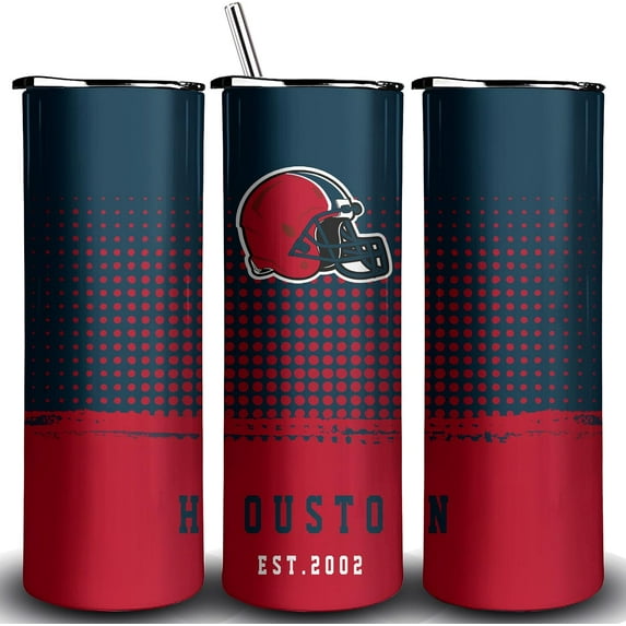 20oz City Classic Stainless Steel Tumbler with Lid and Straw for Football Fans Gifts Skinny Travel Mug Tumbler Cup Keeps Drinks Cold & Hot