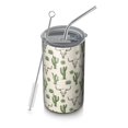 thumbnail image 1 of 20oz Coffee Tumblers Beige Buffalo Skull Cactus Succulent Pattern Stainless Steel Vacuum Insulated Travel Tumbler Coffee Cups Mug with Lid and Straw with Cleaning Brush for Cold & Hot Drinks, 1 of 5
