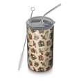 thumbnail image 1 of 20oz Coffee Tumblers Beige Christmas Gift Pattern Stainless Steel Vacuum Insulated Travel Tumbler Coffee Cups Mug with Lid and Straw with Cleaning Brush for Cold & Hot Drinks, 1 of 5