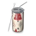thumbnail image 1 of 20oz Coffee Tumblers Beige Christmas Tree Pattern Stainless Steel Vacuum Insulated Travel Tumbler Coffee Cups Mug with Lid and Straw with Cleaning Brush for Cold & Hot Drinks, 1 of 5