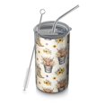 thumbnail image 1 of 20oz Coffee Tumblers Beige Highland Cow Bucket Boot Flower Pattern Stainless Steel Vacuum Insulated Travel Tumbler Coffee Cups Mug with Lid and Straw with Cleaning Brush for Cold & Hot Drinks, 1 of 5