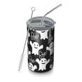 thumbnail image 1 of 20oz Coffee Tumblers Black Halloween Ghosts with Boo Stainless Steel Vacuum Insulated Travel Tumbler Coffee Cups Mug with Lid and Straw with Cleaning Brush for Cold & Hot Drinks, 1 of 5