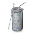 thumbnail image 1 of 20oz Coffee Tumblers Blue Christmas Snowflake Pattern Stainless Steel Vacuum Insulated Travel Tumbler Coffee Cups Mug with Lid and Straw with Cleaning Brush for Cold & Hot Drinks, 1 of 5