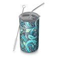 thumbnail image 1 of 20oz Coffee Tumblers Blue Paisley and Floral Pattern Stainless Steel Vacuum Insulated Travel Tumbler Coffee Cups Mug with Lid and Straw with Cleaning Brush for Cold & Hot Drinks, 1 of 5