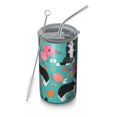 thumbnail image 1 of 20oz Coffee Tumblers Border Collie Dog and Flower Florals Stainless Steel Vacuum Insulated Travel Tumbler Coffee Cups Mug with Lid and Straw with Cleaning Brush for Cold & Hot Drinks, 1 of 5