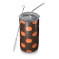thumbnail image 1 of 20oz Coffee Tumblers Brown Halloween Pumpkin Faces Stainless Steel Vacuum Insulated Travel Tumbler Coffee Cups Mug with Lid and Straw with Cleaning Brush for Cold & Hot Drinks, 1 of 5