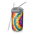 thumbnail image 1 of 20oz Coffee Tumblers Colorful Tie Dye Layered Mandala Stainless Steel Vacuum Insulated Travel Tumbler Coffee Cups Mug with Lid and Straw with Cleaning Brush for Cold & Hot Drinks, 1 of 5