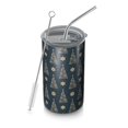 thumbnail image 1 of 20oz Coffee Tumblers Dark Blue Christmas Tree Pattern Stainless Steel Vacuum Insulated Travel Tumbler Coffee Cups Mug with Lid and Straw with Cleaning Brush for Cold & Hot Drinks, 1 of 5