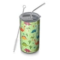 thumbnail image 1 of 20oz Coffee Tumblers Green Dinosaurs Cacti Hearts Stainless Steel Vacuum Insulated Travel Tumbler Coffee Cups Mug with Lid and Straw with Cleaning Brush for Cold & Hot Drinks, 1 of 5