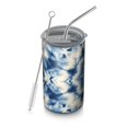 thumbnail image 1 of 20oz Coffee Tumblers Indigo Tie Dye Star Stainless Steel Vacuum Insulated Travel Tumbler Coffee Cups Mug with Lid and Straw with Cleaning Brush for Cold & Hot Drinks, 1 of 5