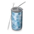 thumbnail image 1 of 20oz Coffee Tumblers Light Blue Christmas Snowflake Pattern Stainless Steel Vacuum Insulated Travel Tumbler Coffee Cups Mug with Lid and Straw with Cleaning Brush for Cold & Hot Drinks, 1 of 5