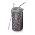 thumbnail image 1 of 20oz Coffee Tumblers Multicolor Ethnic Geometric Pattern Stainless Steel Vacuum Insulated Travel Tumbler Coffee Cups Mug with Lid and Straw with Cleaning Brush for Cold & Hot Drinks, 1 of 5