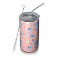 thumbnail image 1 of 20oz Coffee Tumblers Pink Cartoon Dinosaurs Eggs Pattern Stainless Steel Vacuum Insulated Travel Tumbler Coffee Cups Mug with Lid and Straw with Cleaning Brush for Cold & Hot Drinks, 1 of 5
