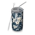 thumbnail image 1 of 20oz Coffee Tumblers Pioneer Flower Floral Print Pattern Stainless Steel Vacuum Insulated Travel Tumbler Coffee Cups Mug with Lid and Straw with Cleaning Brush for Cold & Hot Drinks, 1 of 5