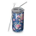 thumbnail image 1 of 20oz Coffee Tumblers Pioneer Flower Stainless Steel Vacuum Insulated Travel Tumbler Coffee Cups Mug with Lid and Straw with Cleaning Brush for Cold & Hot Drinks, 1 of 5