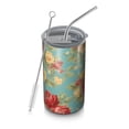 thumbnail image 1 of 20oz Coffee Tumblers Pioneer Flower Stainless Steel Vacuum Insulated Travel Tumbler Coffee Cups Mug with Lid and Straw with Cleaning Brush for Cold & Hot Drinks, 1 of 5