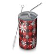 thumbnail image 1 of 20oz Coffee Tumblers Red and Black Christmas Snowflake Pattern Stainless Steel Vacuum Insulated Travel Tumbler Coffee Cups Mug with Lid and Straw with Cleaning Brush for Cold & Hot Drinks, 1 of 5