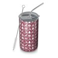 thumbnail image 1 of 20oz Coffee Tumblers Red Christmas Deer and Tree Pattern Stainless Steel Vacuum Insulated Travel Tumbler Coffee Cups Mug with Lid and Straw with Cleaning Brush for Cold & Hot Drinks, 1 of 5