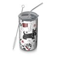 thumbnail image 1 of 20oz Coffee Tumblers Scribble Dogs Stainless Steel Vacuum Insulated Travel Tumbler Coffee Cups Mug with Lid and Straw with Cleaning Brush for Cold & Hot Drinks, 1 of 5