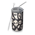 thumbnail image 1 of 20oz Coffee Tumblers Spooky Halloween Icons Pattern Stainless Steel Vacuum Insulated Travel Tumbler Coffee Cups Mug with Lid and Straw with Cleaning Brush for Cold & Hot Drinks, 1 of 5