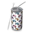 thumbnail image 1 of 20oz Coffee Tumblers White Colorful Monster Cartoon Trucks Pattern Stainless Steel Vacuum Insulated Travel Tumbler Coffee Cups Mug with Lid and Straw with Cleaning Brush for Cold & Hot Drinks, 1 of 5