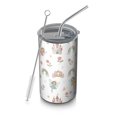 thumbnail image 1 of 20oz Coffee Tumblers White Fairy Castle Pattern Stainless Steel Vacuum Insulated Travel Tumbler Coffee Cups Mug with Lid and Straw with Cleaning Brush for Cold & Hot Drinks, 1 of 5