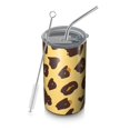 thumbnail image 1 of 20oz Coffee Tumblers Yellow and Brown Of Leopard Print Stainless Steel Vacuum Insulated Travel Tumbler Coffee Cups Mug with Lid and Straw with Cleaning Brush for Cold & Hot Drinks, 1 of 5