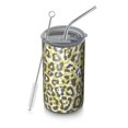 thumbnail image 1 of 20oz Coffee Tumblers Yellow Leopard Print Pattern Stainless Steel Vacuum Insulated Travel Tumbler Coffee Cups Mug with Lid and Straw with Cleaning Brush for Cold & Hot Drinks, 1 of 5