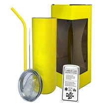 ProSub 20oz Epoxy & Engravable Coated Stainless Steel Skinny Tumbler - Yellow