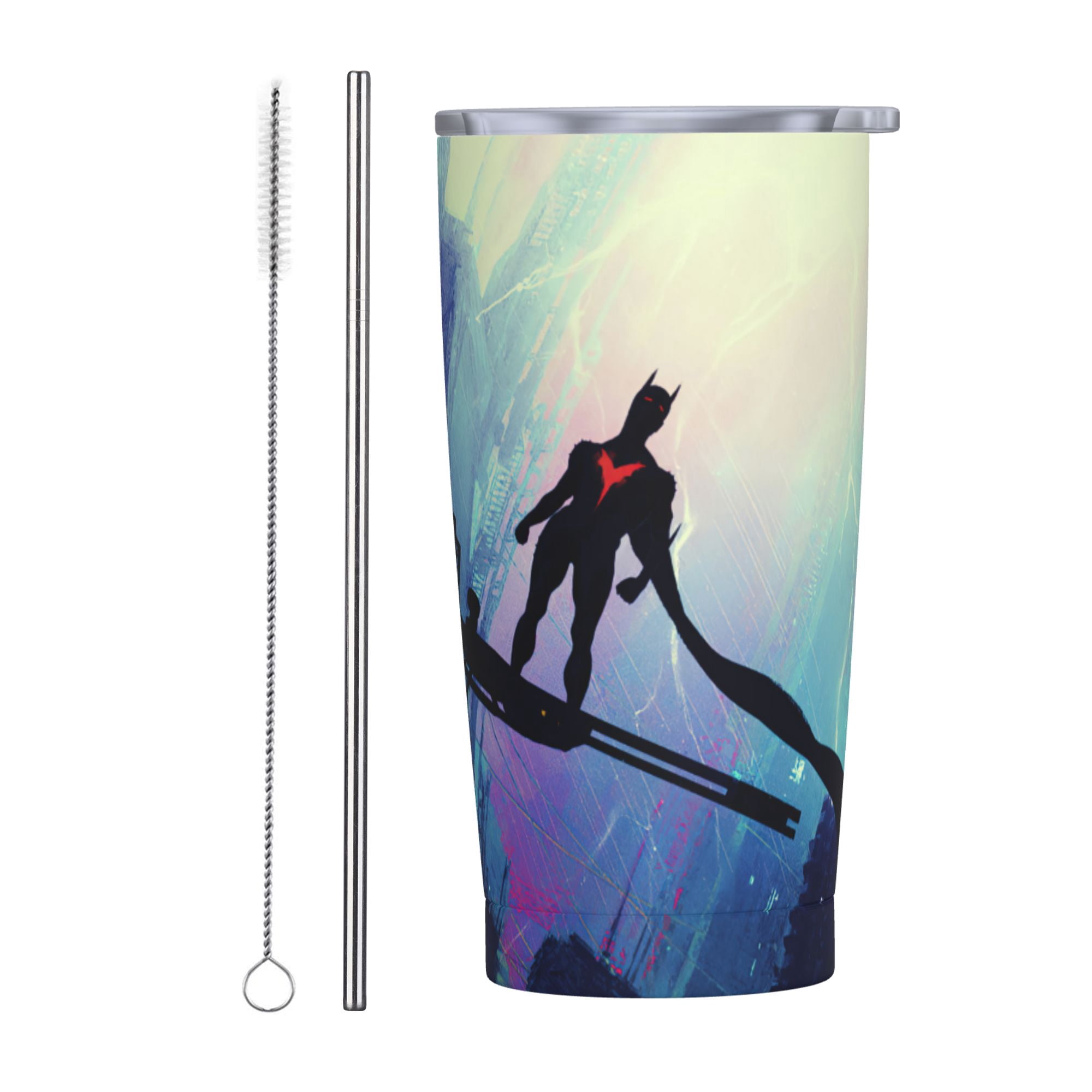 Personalized 20oz Powder Coated Tumbler - Custom Engraved Stainless Steel Insulated Cup With Lid